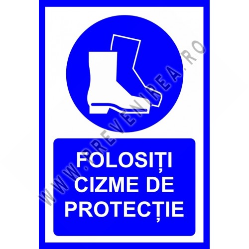 Placuta folositi cizme de protectie Placuta folositi cizme de protectie