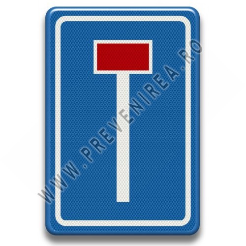 Placuta reflectorizanta  pentru drum fara iesire Placuta reflectorizanta  pentru drum fara iesire