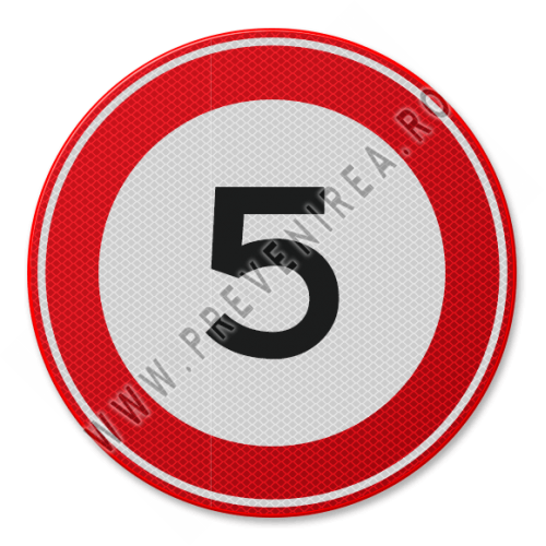 Placuta reflectorizanta cu viteza maxima de 5 km la ora Placuta reflectorizanta cu viteza maxima de 5 km la ora