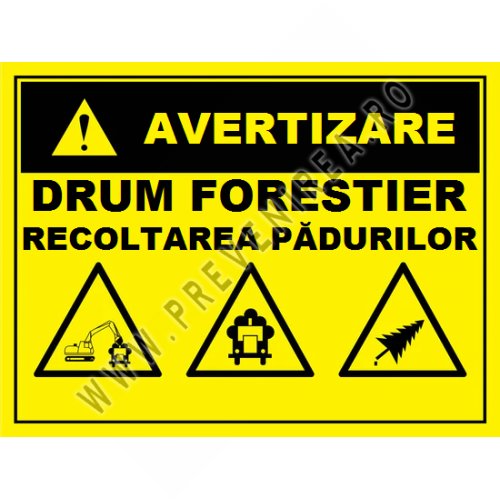 Placuta pentru drum forestier