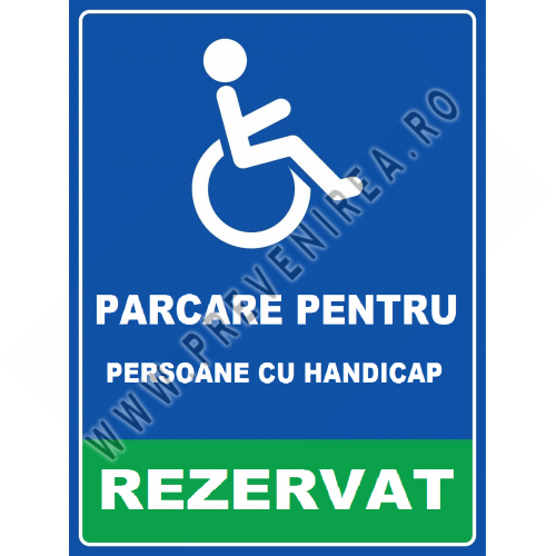 Placuta reflectorizanta parcare pentru persoana cu handicap rezervat