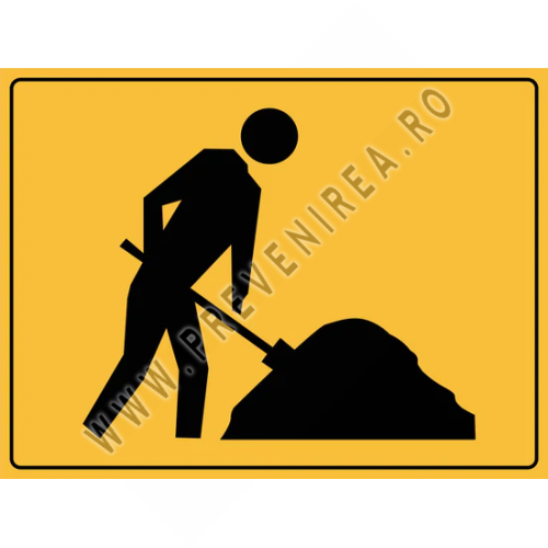 Placuta pentru lucrari in trafic