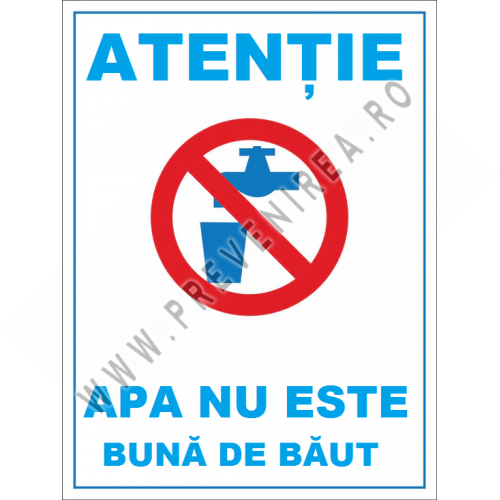 Placuta reflectorizanta pentru apa potabila