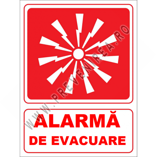 Placuta pentru alarma de evacuare