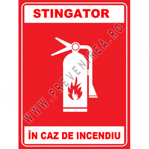 Placuta pentru stingator in caz de incendiu