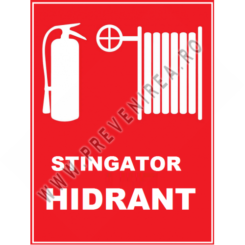 Placuta pentru stingator cu hidrant