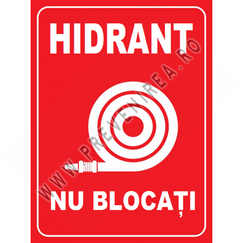 Placuta pentru hidrant nu blocati