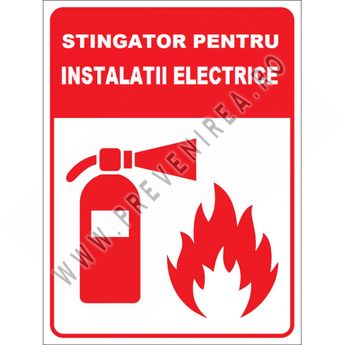 Placuta stingator pentru instalatii electrice Placuta stingator pentru instalatii electrice