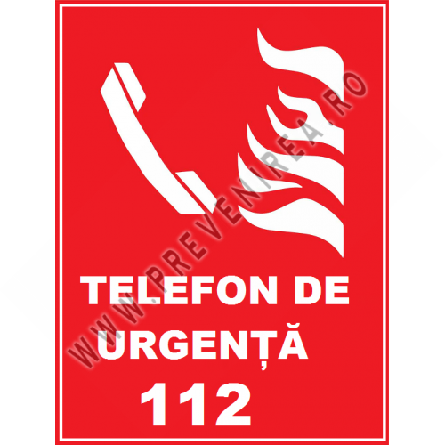 Placuta pentru telefon de urgenta 112