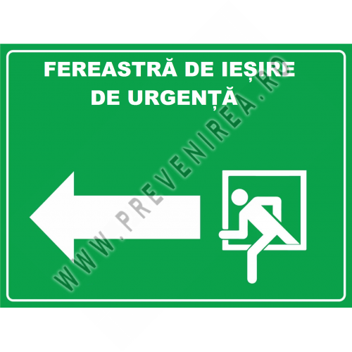 Placuta pentru fereastra de iesire de urgenta in stanga