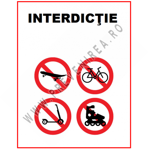 Placuta pentru interdicţie Placuta pentru interdicţie