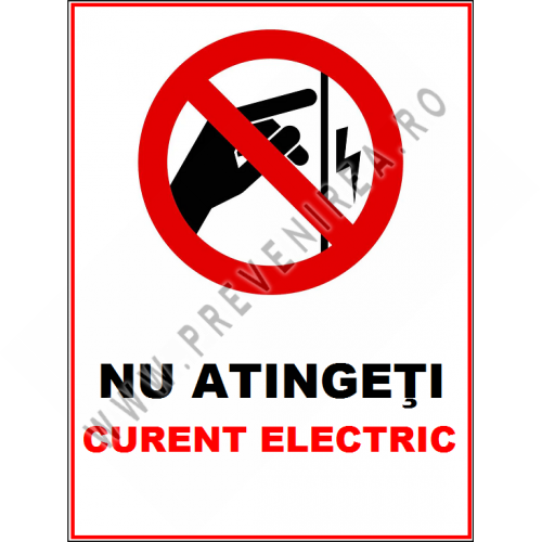 Placuta nu atingeti curent electric