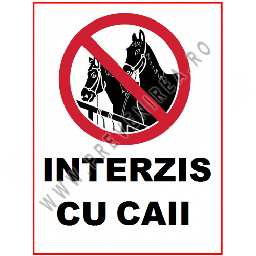 Placuta caii interzis cu caii