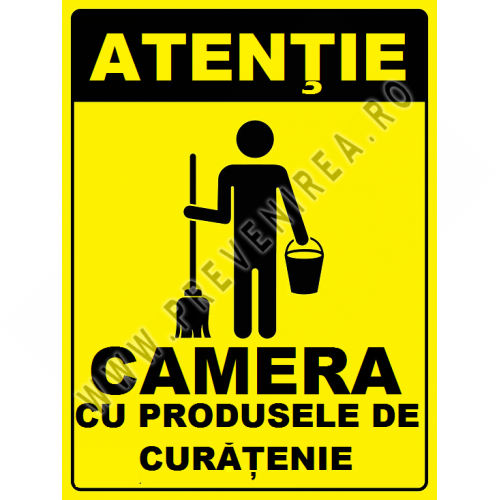 Placuta pentru camera cu produsele de curatenie