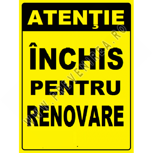Placuta inchis pentru renovare