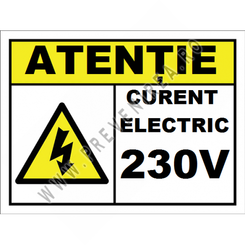 Placuta pentru curent electric 230V