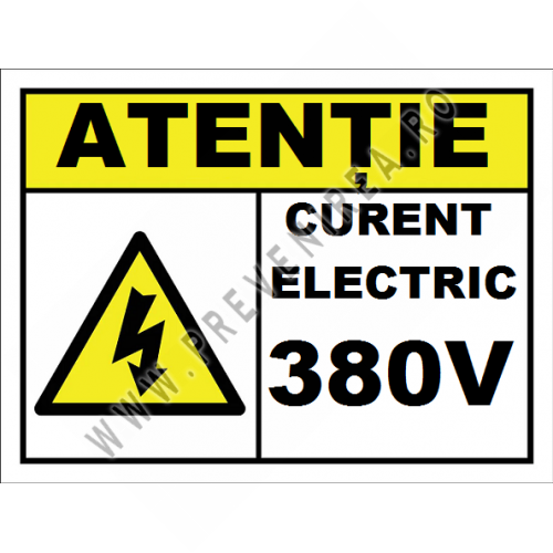 Placuta pentru curent electric 380V