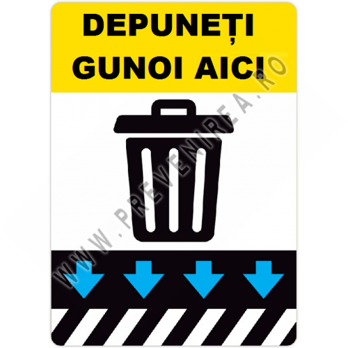 Placuta depuneti gunoi aici