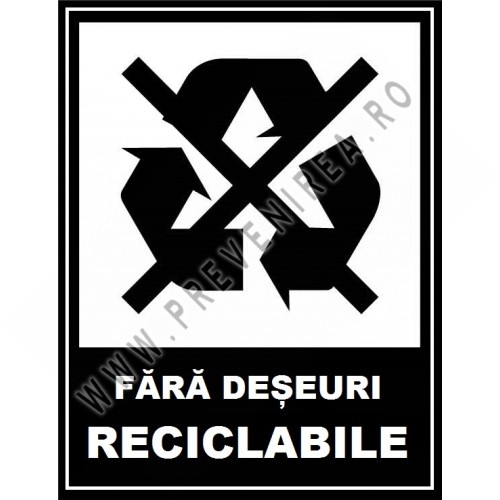 Placuta fara deseuri reciclabile