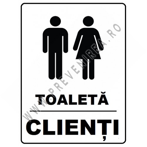 Placuta toaleta clienti
