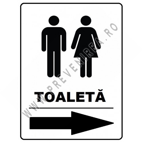 Placuta wc pentru toaleta cu sageata spre dreapta