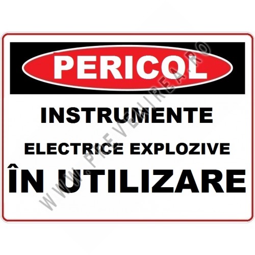 Placute pentru instrumente electrice explozive in utilizare
