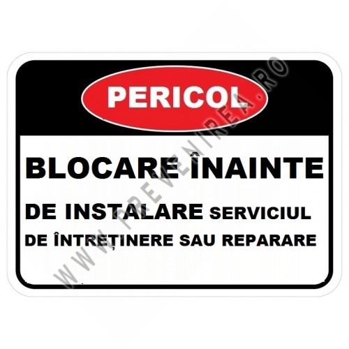 Placuta blocare inainte de instalare serviciul de intretinere sau reparare