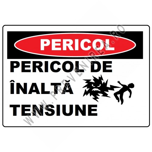 Placuta pericol de inalta tensiune