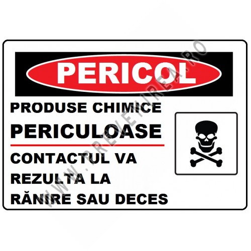 Placuta produse chimice periculoase  pericol de moarte