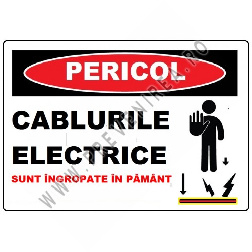 Placuta cablurile electrice sunt ingropate in pamant