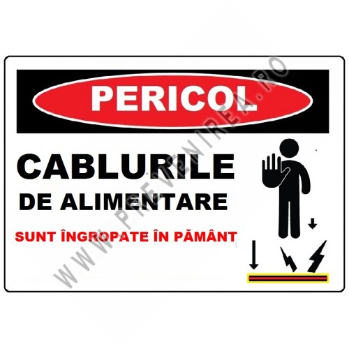 Placuta cablurile de alimentare sunt ingropate in pamant