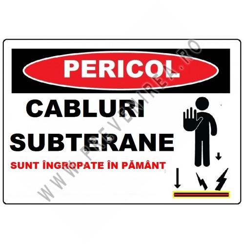 Placuta cabluri subterane sunt ingropate in pamant