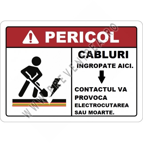 Placuta pentru cabluri ingropate