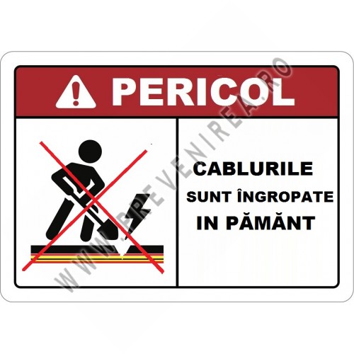 Placuta cablurile sunt ingropate in pamant