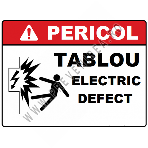Placuta pentru tablou electric defect
