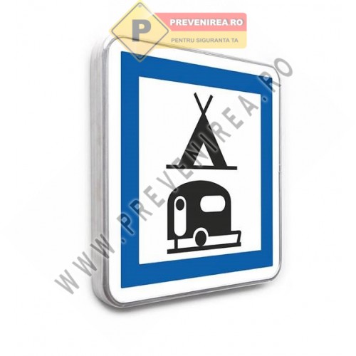 Indicator Informativ pentru Parcare și Zonă de Camping Indicator Informativ pentru Parcare și Zonă de Camping