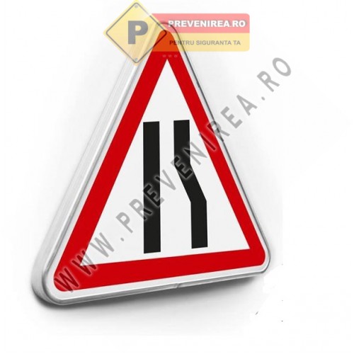 Indicator drum ingustat pe partea dreapta 