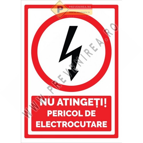 Semn avertizare Nu atingeți, pericol de electrocutare” – placă de siguranță electrică