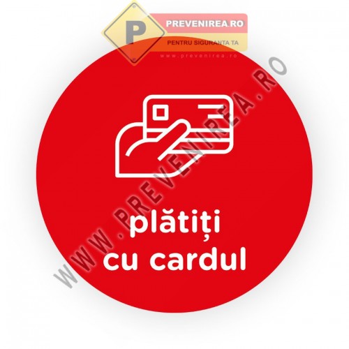 Semn rosu plati cu cardul 
