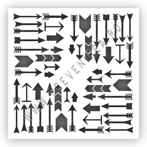 Sablon cu sageata personalizata