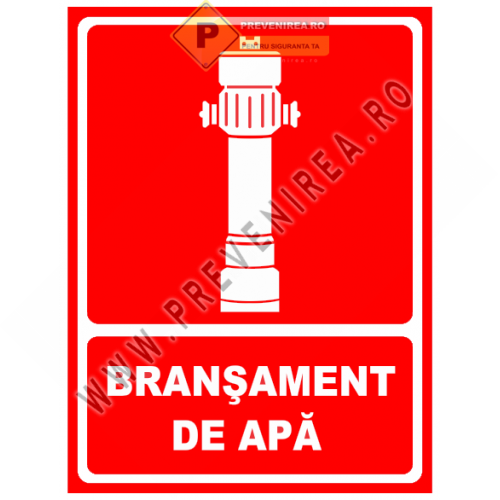 Indicator branșament apă hidrant exterior – semnalizare profesională instalații apă