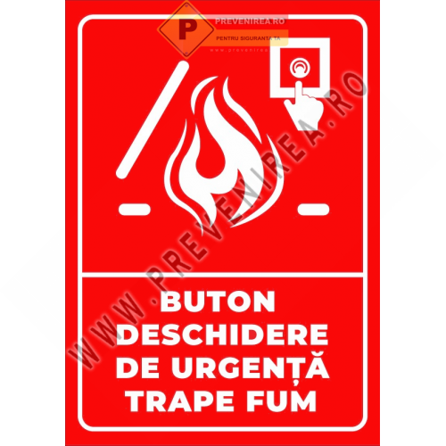 Indicator de securitate pentru buton deschidere trape de fum – semnalizare PSI