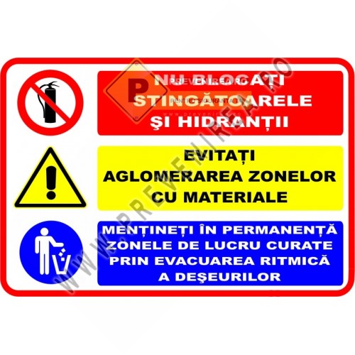 Indicator Nu Blocați Stingătoarele și Hidranții – Păstrați Zonele de Lucru Curate Indicator Nu Blocați Stingătoarele și Hidranții – Păstrați Zonele de Lucru Curate