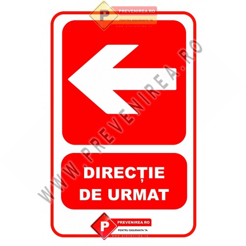Indicator Ieșire de urgență la stânga” – semnalizare de siguranță vizibilă și standardizată