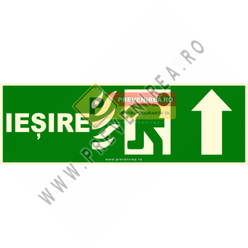 Indicator fotoluminiscent pentru uși de evacuare – vizibilitate în întuneric total