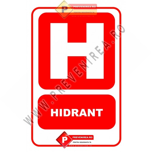 Indicator Hidrant Roșu – Semnalizare Standard pentru Protecție la Incendiu