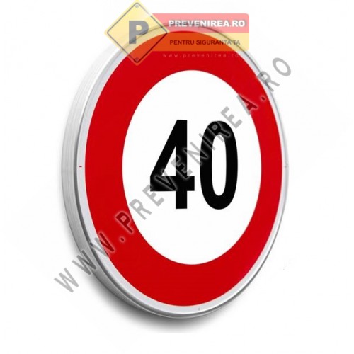 Indicator limită de viteză 40 km/h – semn rutier reflectorizant profesional