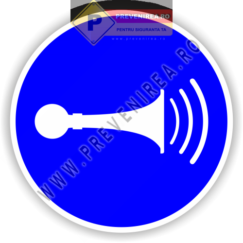 Etichetă Folosiți Claxonul în Această Zonă