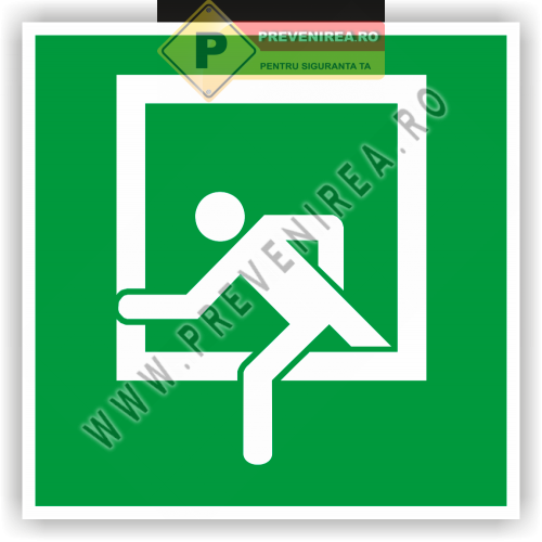 Etichete Vizibile pentru Evacuare de Urgență – Scări Exterioare, Siguranță Garantată