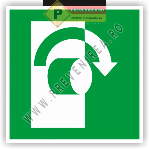 Eticheta „Ieșire pe ușa din dreapta”